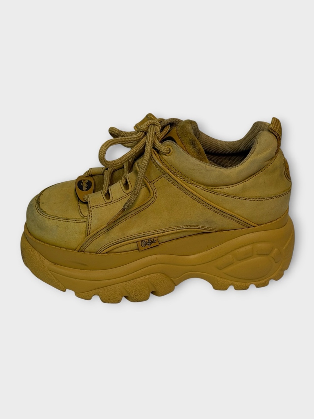 Vintage Buffalo London Chunky Platform Sneaker in Mustard Yellow